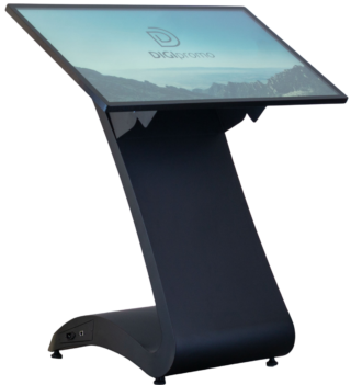 Indoor 43” Touchscreen-Kiosk im S-Stil (schwarz)