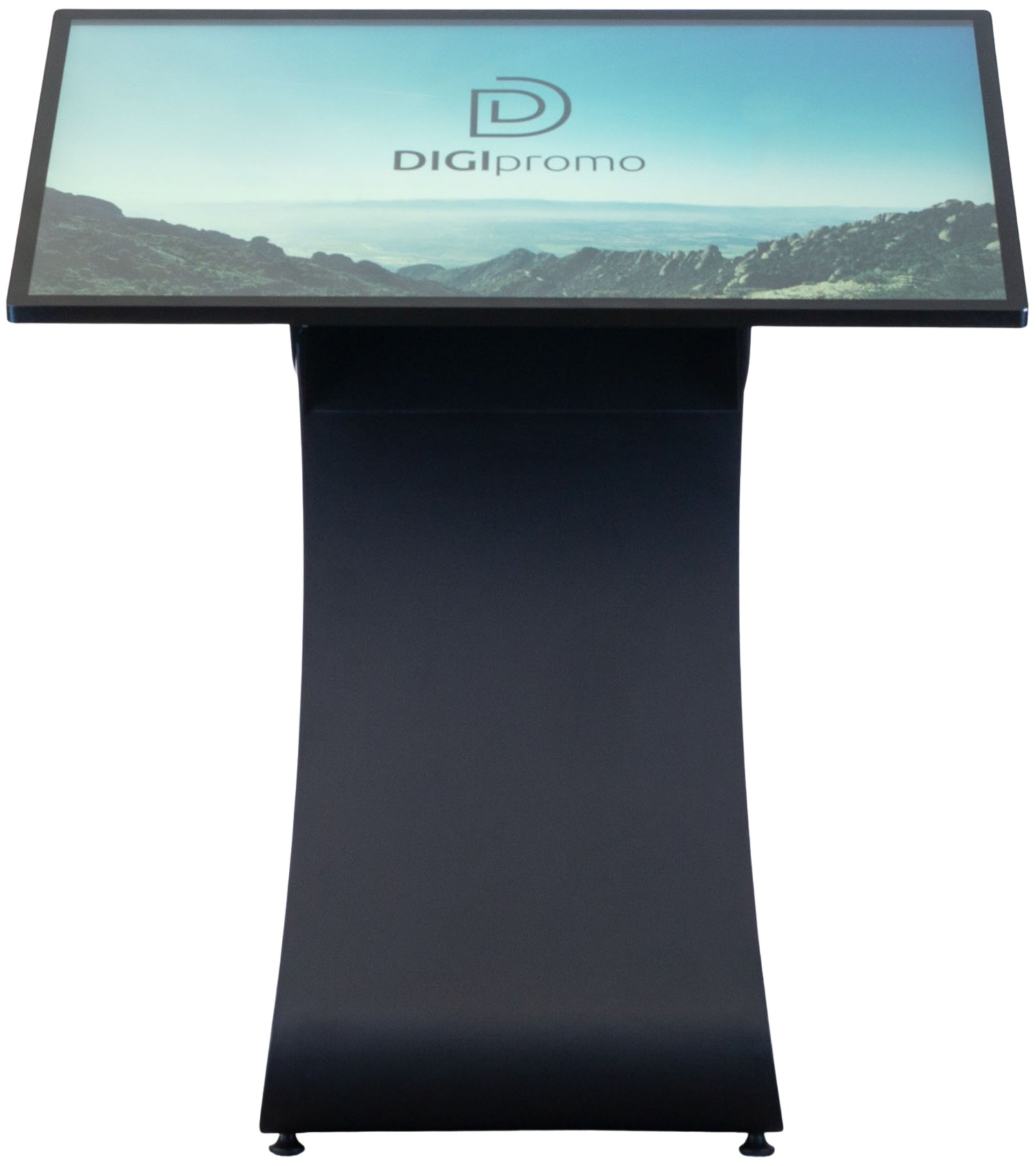 Indoor 43” Touchscreen-Kiosk im S-Stil (schwarz)