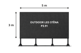 Outdoor LED-Wand 5 x 3 m